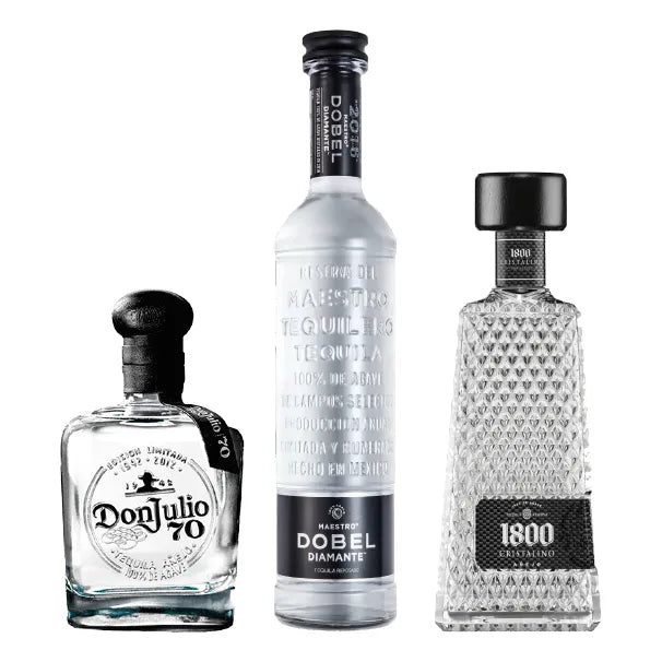 1 Tequila Don Julio 70, 1 Maestro Dobel Y 1 1800 Cristalino